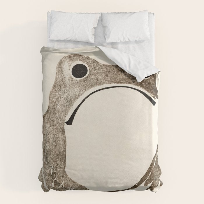Unimpressed Frog Meika Gafu by Matsumoto Hoji 1814 - Frog Duvet Cover Gallery Image 6