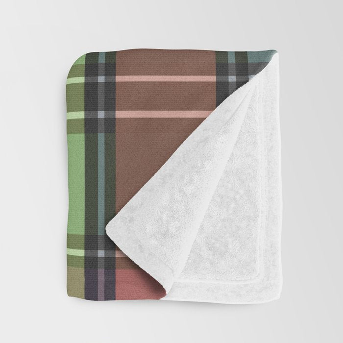 Fusion Colorful Toned Grids C Throw Blanket Gallery Image 3