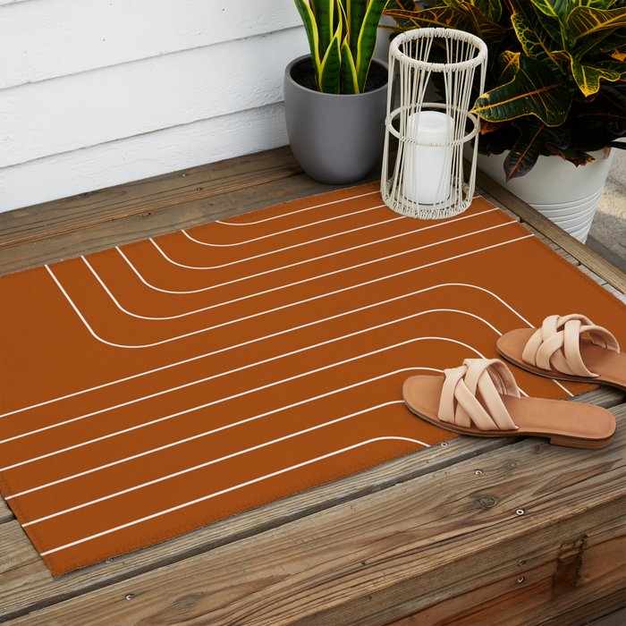 Searching (Rust) Outdoor Rug Gallery Image 2