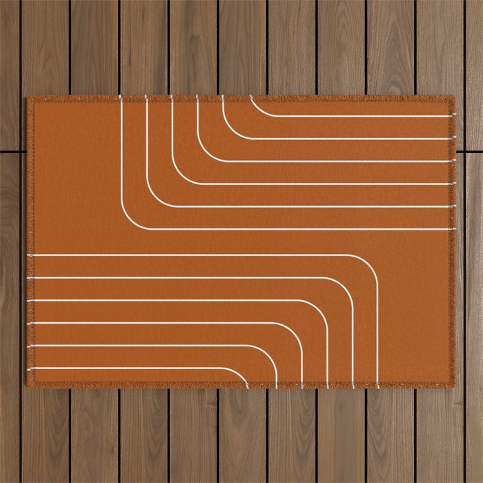 Searching (Rust) Outdoor Rug Gallery Image 1