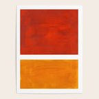 Burnt Orange Yellow Ochre Mid Century Modern Abstract Minimalist Rothko Color Field Squares Poster Gallery Image 4