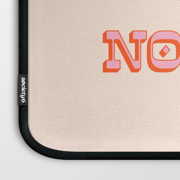 "All hat no cattle" in pink and orange retro western letters Laptop Sleeve Gallery Image 3
