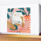 Modern Bohemian Morning Newspaper | Tropical Banana Leaves Palm Watercolor | Boho Woman & Decor Wall Mural Gallery Image 2