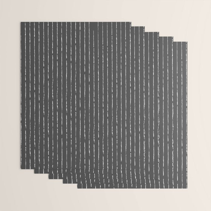 Lines II (Dark Gray) Wrapping Paper Gallery Image 3