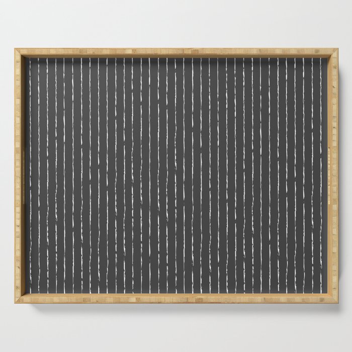 Lines II (Dark Gray) Serving Tray Gallery Image 1