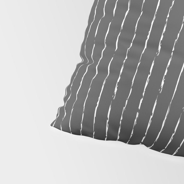 Lines II (Dark Gray) Pillow Sham Gallery Image 4