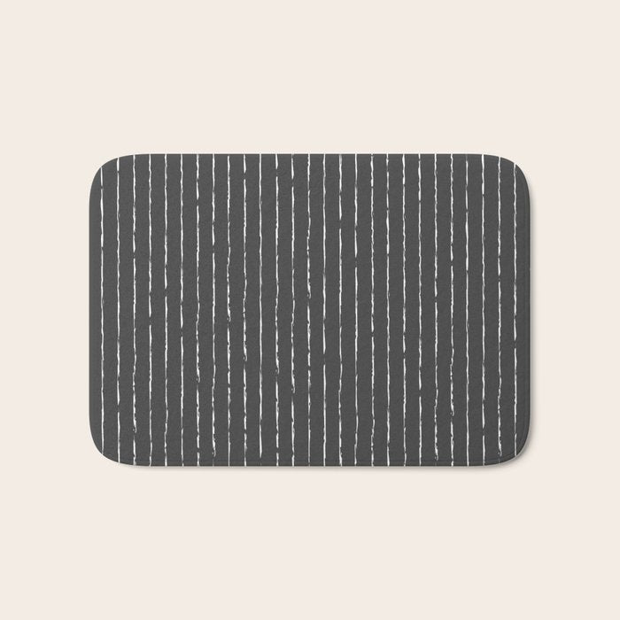Lines II (Dark Gray) Bath Mat Gallery Image 1