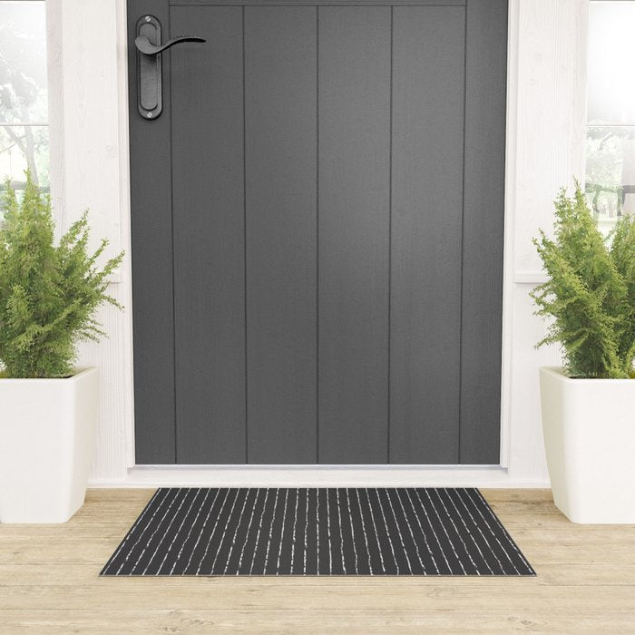 Lines II (Dark Gray) Welcome Mat Gallery Image 3