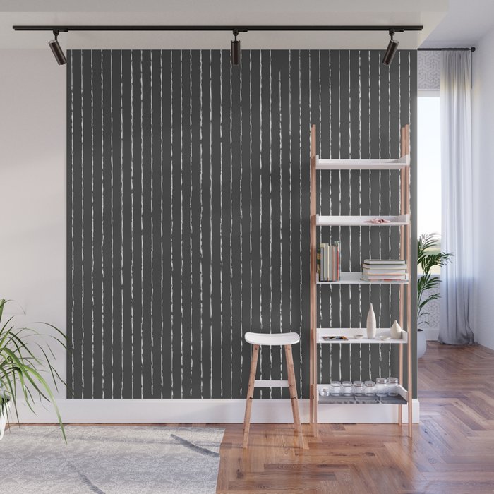 Lines II (Dark Gray) Wall Mural Gallery Image 1