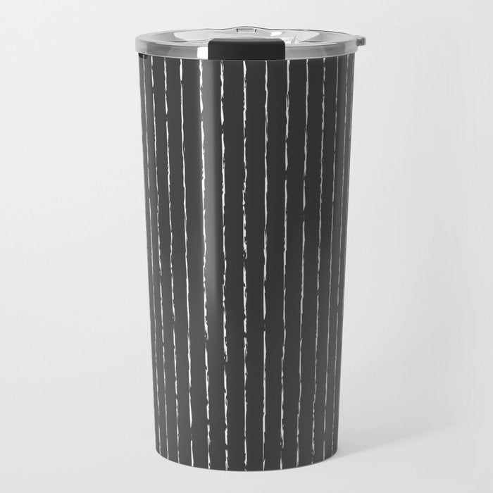 Lines II (Dark Gray) Travel Mug Gallery Image 1