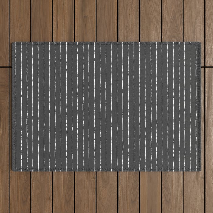 Lines II (Dark Gray) Outdoor Rug Gallery Image 1