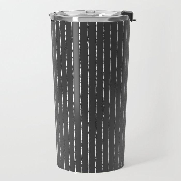 Lines II (Dark Gray) Travel Mug Gallery Image 2