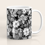 Black and White Floral Pattern Coffee Mug Gallery Image 1