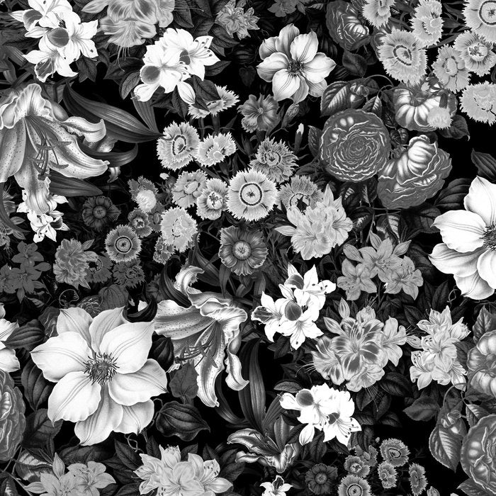 Black and White Floral Pattern Coffee Mug Gallery Image 2