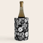 Black and White Floral Pattern Wine Chiller Gallery Image 2