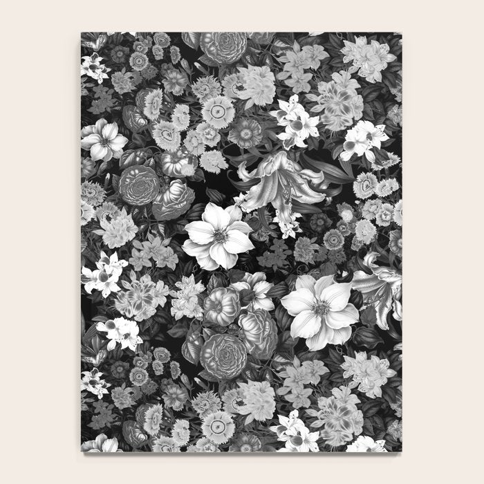 Black and White Floral Pattern Notebook Gallery Image 4