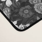 Black and White Floral Pattern Desk Mat Gallery Image 4