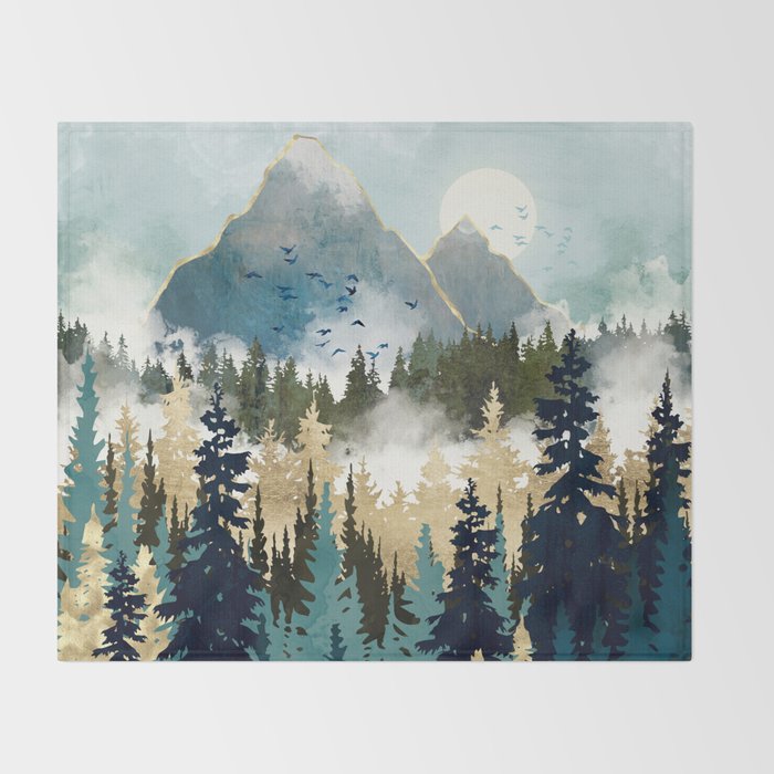 Misty Pines Throw Blanket Gallery Image 2