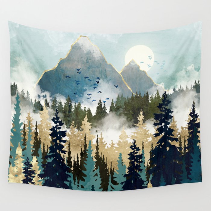 Misty Pines Wall Tapestry Gallery Image 4