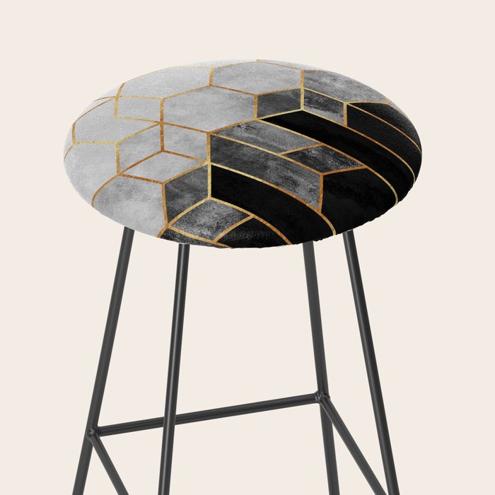 Charcoal Hexagons Stool Gallery Image 2