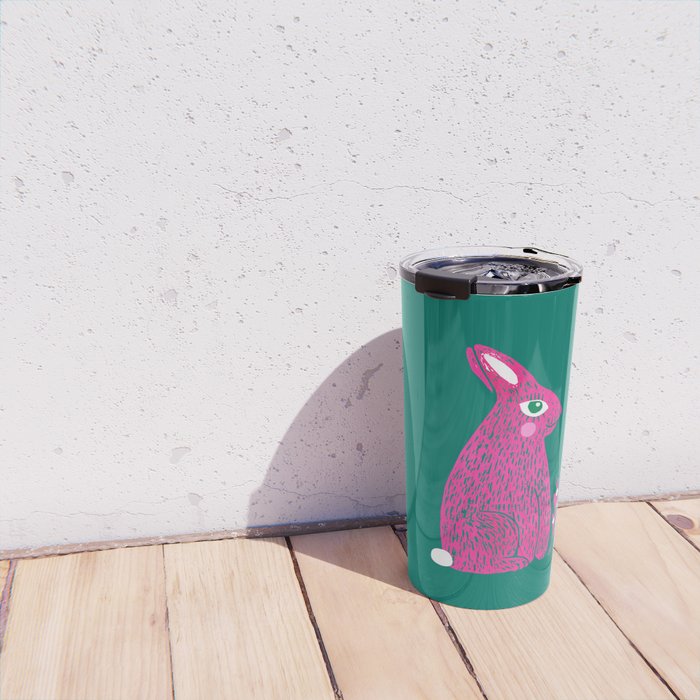 Pink Rabbit Travel Mug Gallery Image 4