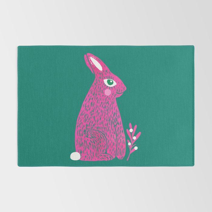 Pink Rabbit Rug Gallery Image 2