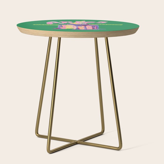 Aries Dessert in Kelly Green & Pink Side Table Gallery Image 1