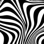 Retro Shapes And Lines Black And White Optical Art Coffee Mug Gallery Image 2