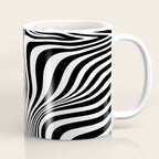 Retro Shapes And Lines Black And White Optical Art Coffee Mug Gallery Image 1