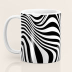 Retro Shapes And Lines Black And White Optical Art Coffee Mug Gallery Image 3