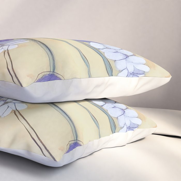 Minimal Lavender Floral Art Pillow Sham Gallery Image 3