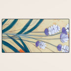 Minimal Lavender Floral Art Desk Mat Gallery Image 3