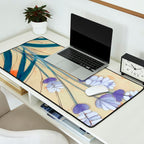 Minimal Lavender Floral Art Desk Mat Gallery Image 2