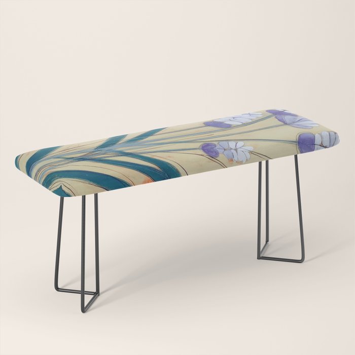 Minimal Lavender Floral Art Bench Gallery Image 1
