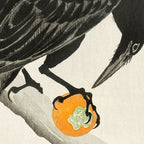 Crow eating persimmon Fruit - Vintage Japanese Woodblock Print Art Coffee Mug Gallery Image 2
