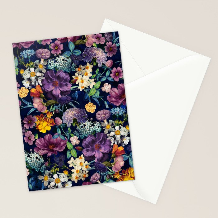 The Secret Glow of Night Flowers Stationery Card Gallery Image 2