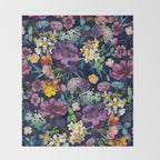 The Secret Glow of Night Flowers Throw Blanket Gallery Image 2