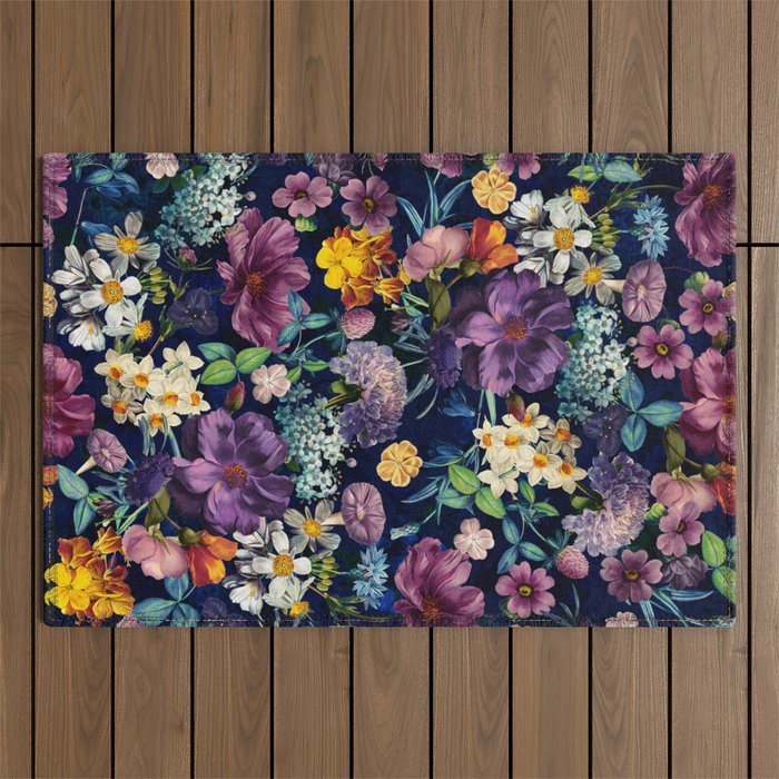 The Secret Glow of Night Flowers Outdoor Rug Gallery Image 1