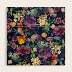 The Secret Glow of Night Flowers Wood Wall Art Gallery Image 1