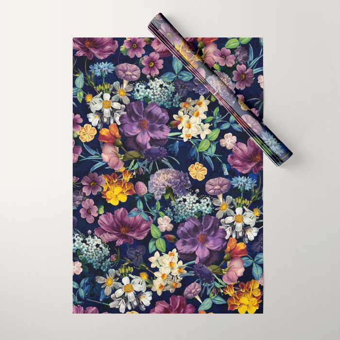 The Secret Glow of Night Flowers Wrapping Paper Gallery Image 1