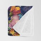 The Secret Glow of Night Flowers Throw Blanket Gallery Image 3