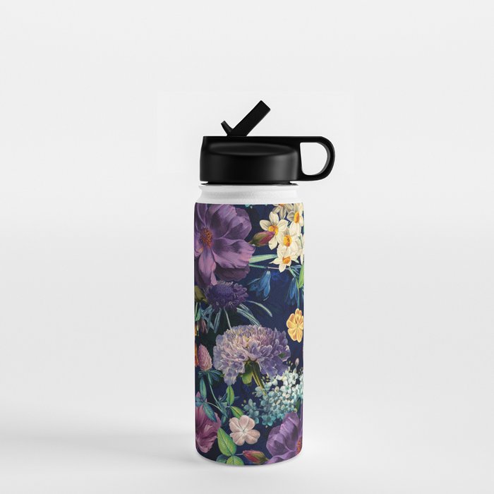 The Secret Glow of Night Flowers Water Bottle Gallery Image 1