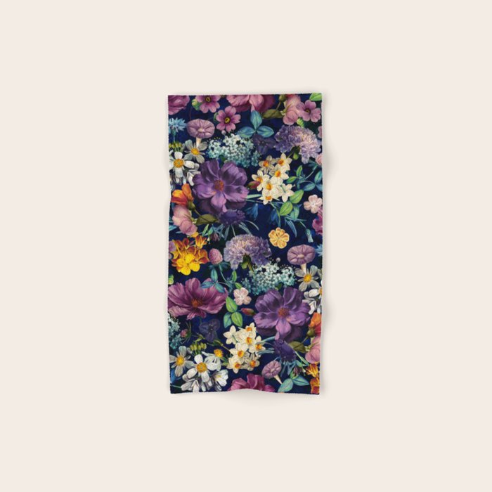 The Secret Glow of Night Flowers Bath Towel Gallery Image 1