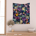 The Secret Glow of Night Flowers Wall Tapestry Gallery Image 2