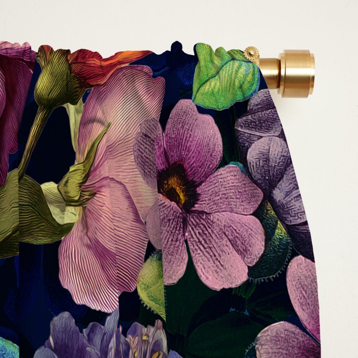 The Secret Glow of Night Flowers Window Curtain Gallery Image 2