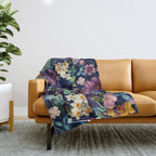 The Secret Glow of Night Flowers Throw Blanket Gallery Image 1