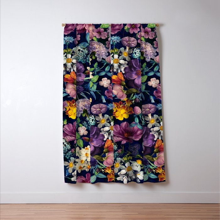 The Secret Glow of Night Flowers Window Curtain Gallery Image 3