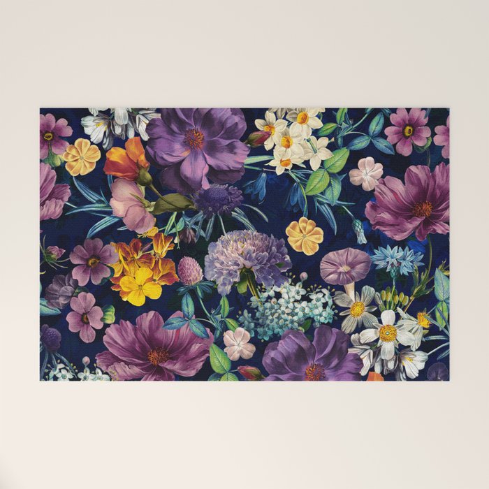 The Secret Glow of Night Flowers Welcome Mat Gallery Image 1