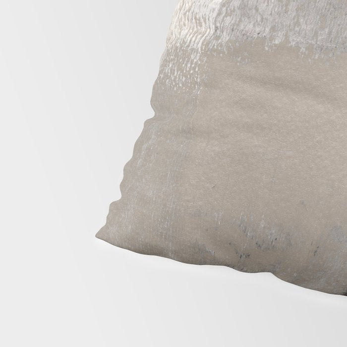 Taupe and Charcoal Grey Modern Abstract Painting Pillow Sham Gallery Image 4