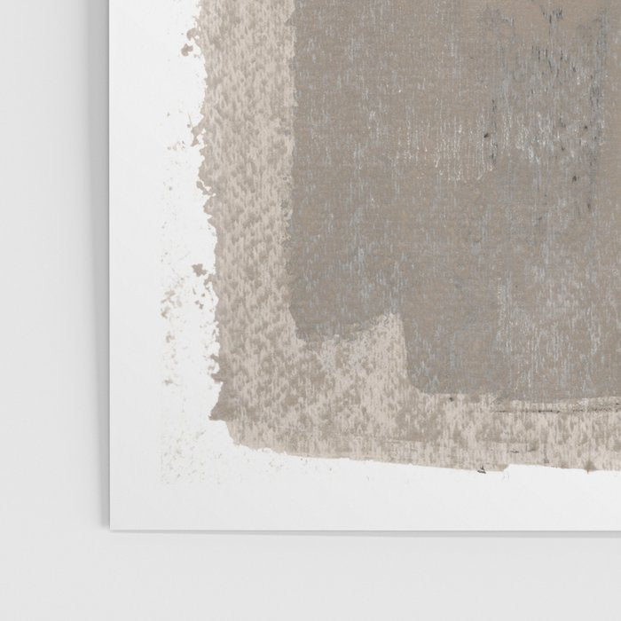 Taupe and Charcoal Grey Modern Abstract Painting Poster Gallery Image 3